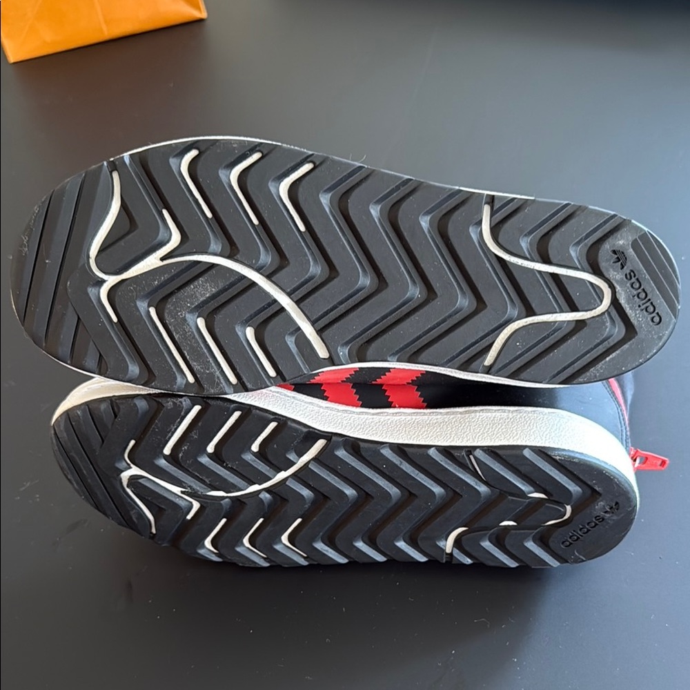 Adidas Black and Red Slip-On Sneakers - Picture 4 of 4